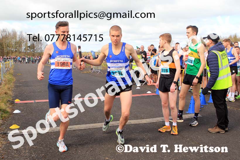 Senior mens 2023 Elswick Harriers Road Relays, Albamarle Barrack Airfield, Ouston, Northumberland. Photo: David T. Hewitson/Sports for All Pics